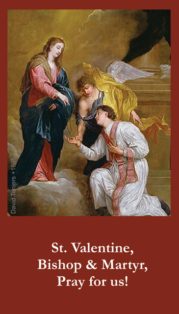 St. Valentine Day Exchange Prayer Card